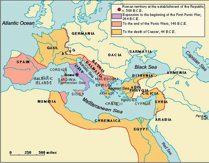Roman Empire Map 44 Bc